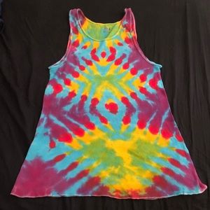 TIE DYE LONG TANK TOP